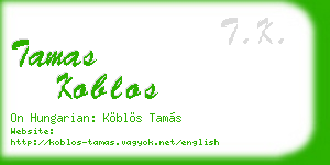 tamas koblos business card